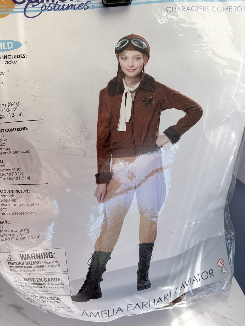 California Costumes Amelia Earhart Aviator Child Costume M 8-10 NIP
